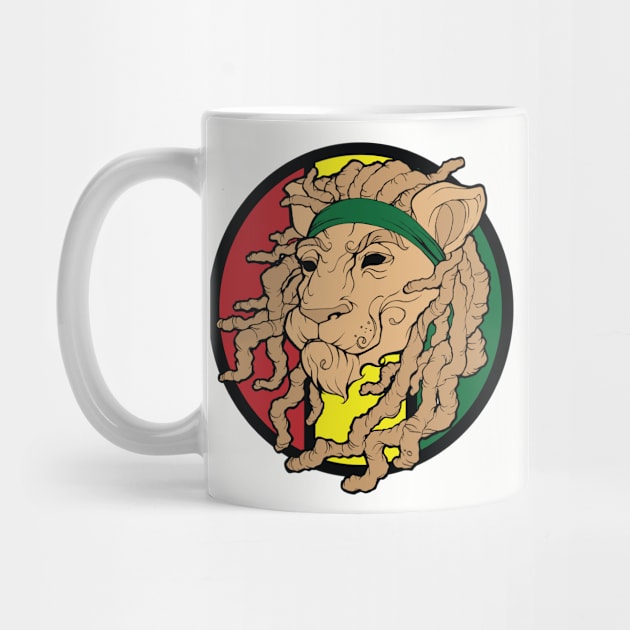 Rastafari Lion Reggae Lover Sticker by Basic Lee